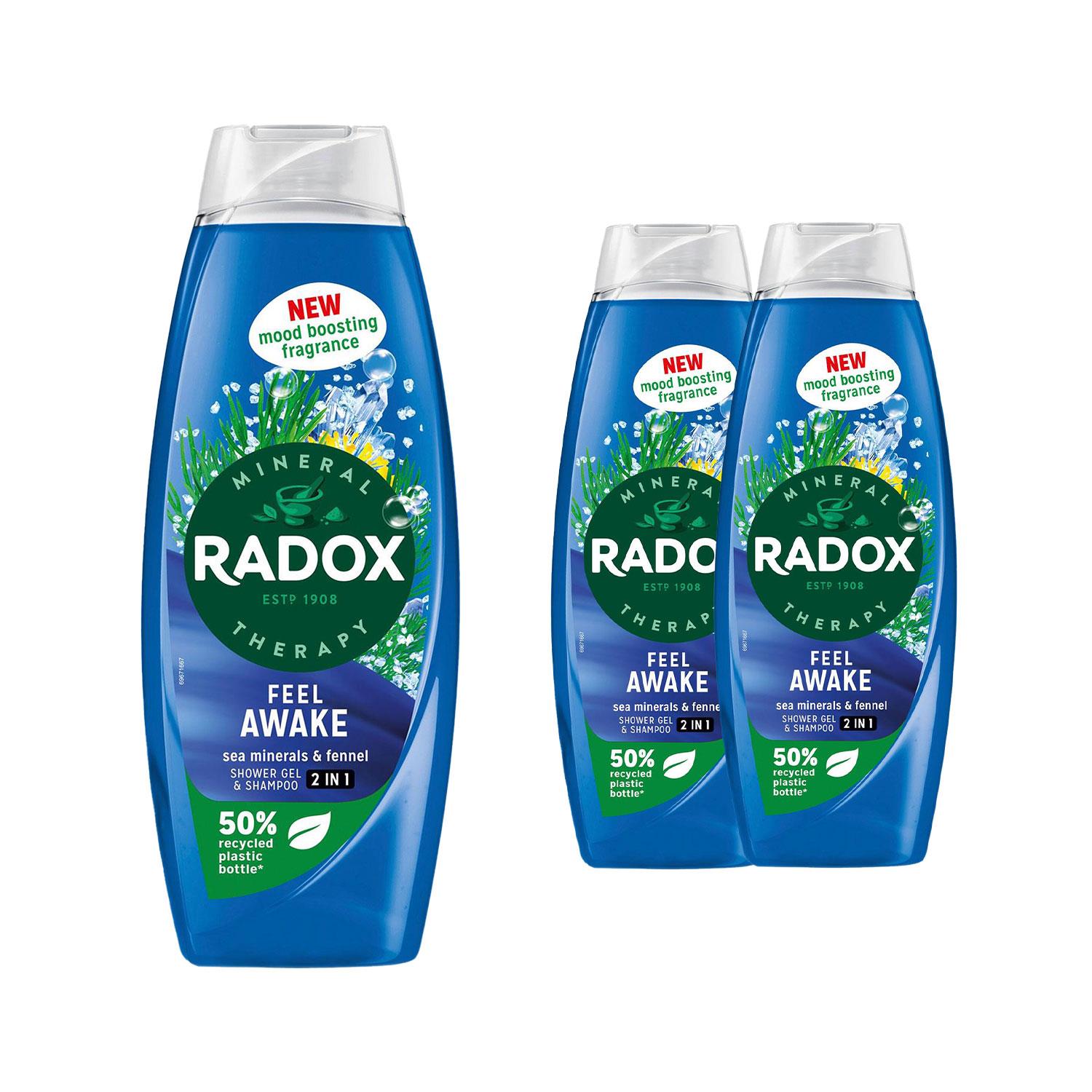 Gel de ducha terapia mineral Radox con nueva fragancia estimulante del estado de ánimo 675 ml, paquete de 3 - Imagen 18 de 45
