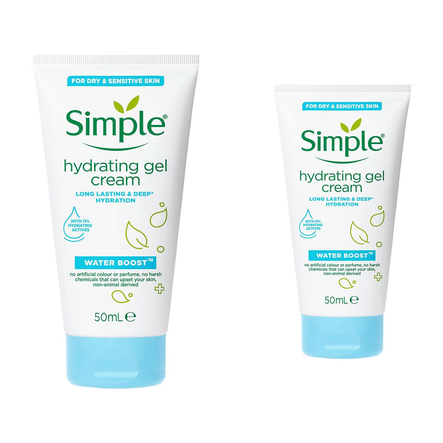Simple WaterBoost Gel Wash150ml, Gel Cream50ml, or Night Cream50ml with Minerals - Picture 23 of 52