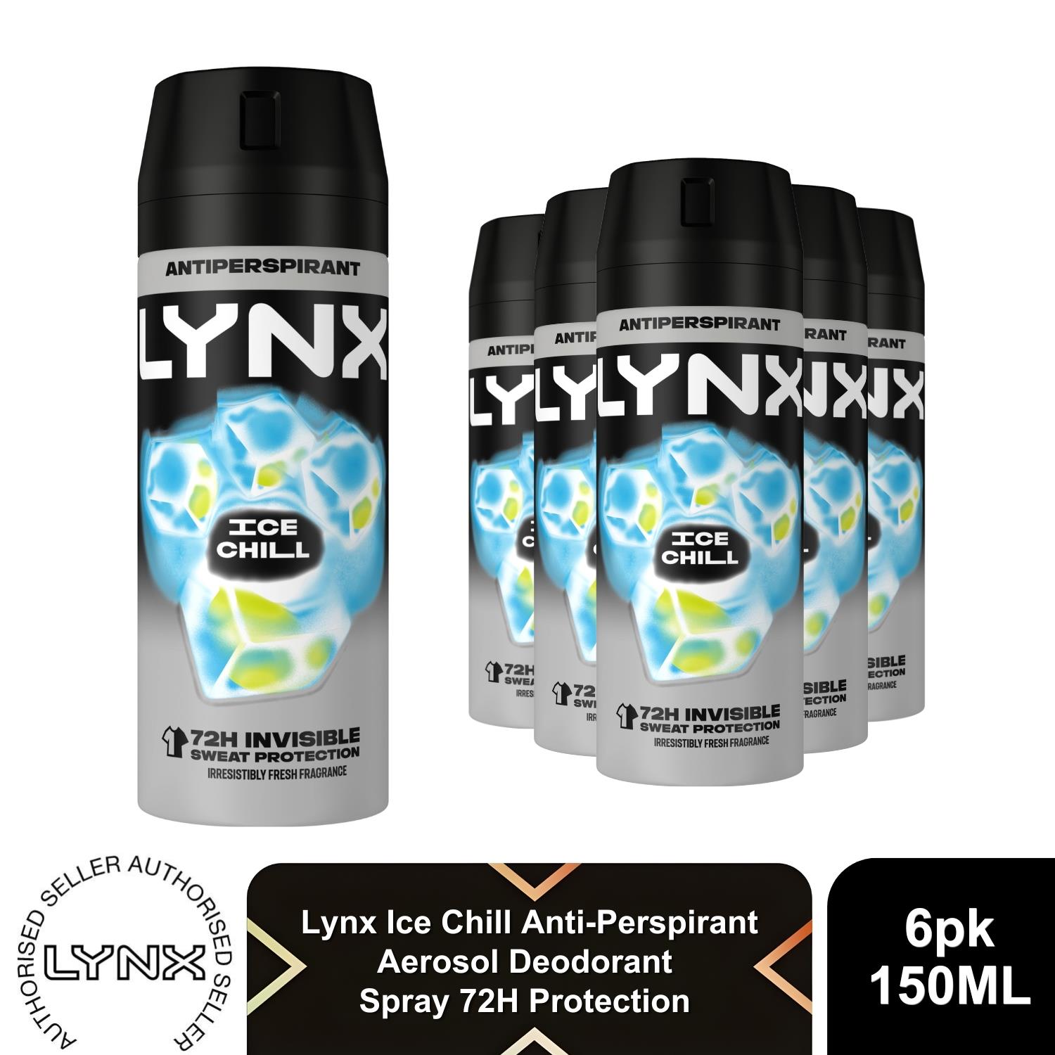 Lynx 72H Multi Fragrance Anti-Perspirant Deodorant 150ml, 6 Pack