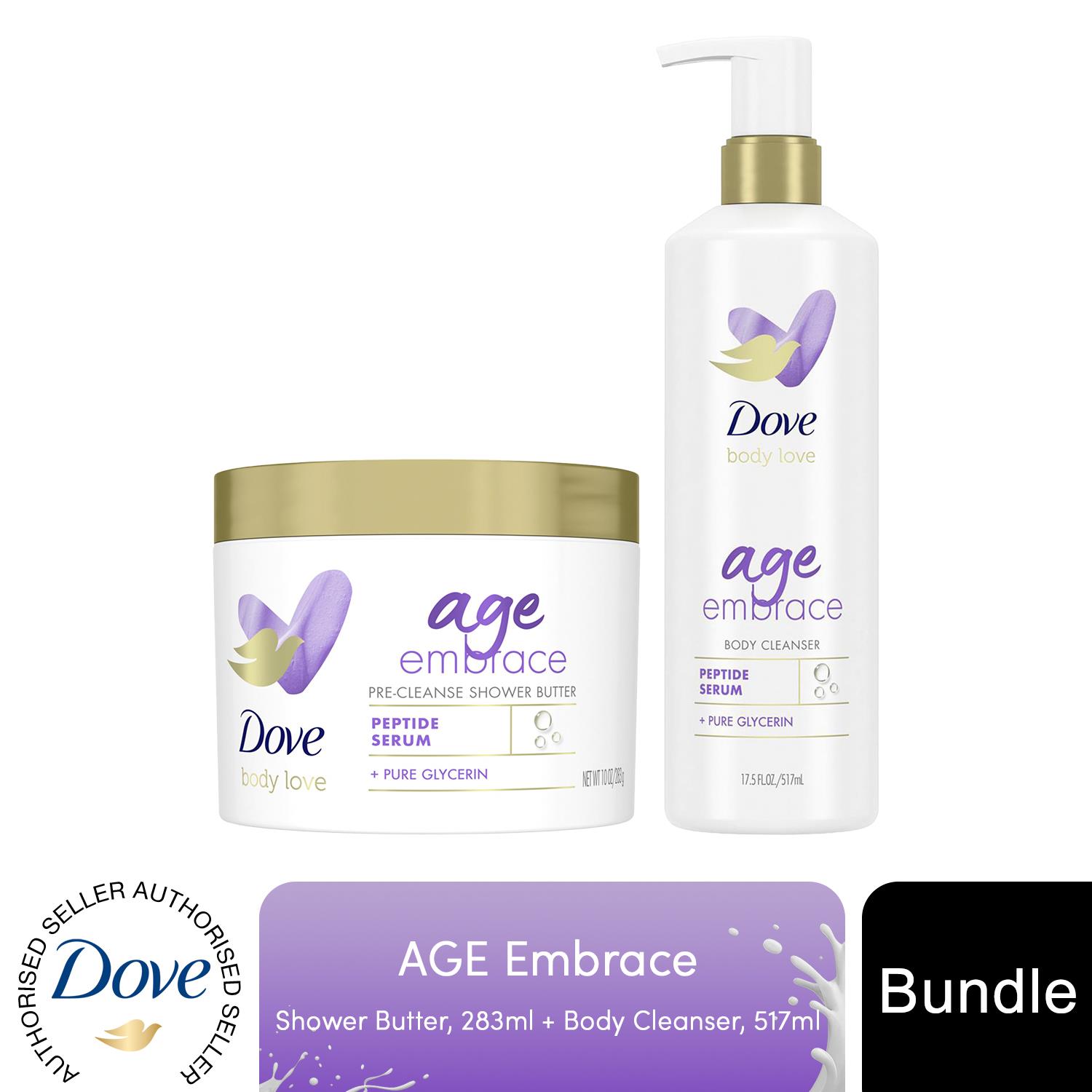 Dove Body Love Skincare Duo Age Embrace or Moisture Boost, Cleanser & Butter