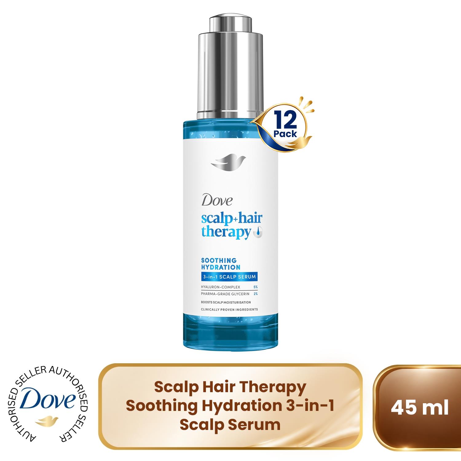 Dove Scalp + Hair Therapy Soothing Hydration 3-in-1 Scalp Serum hair treatment to boost scalp moisturisation 45 ml - Image 9