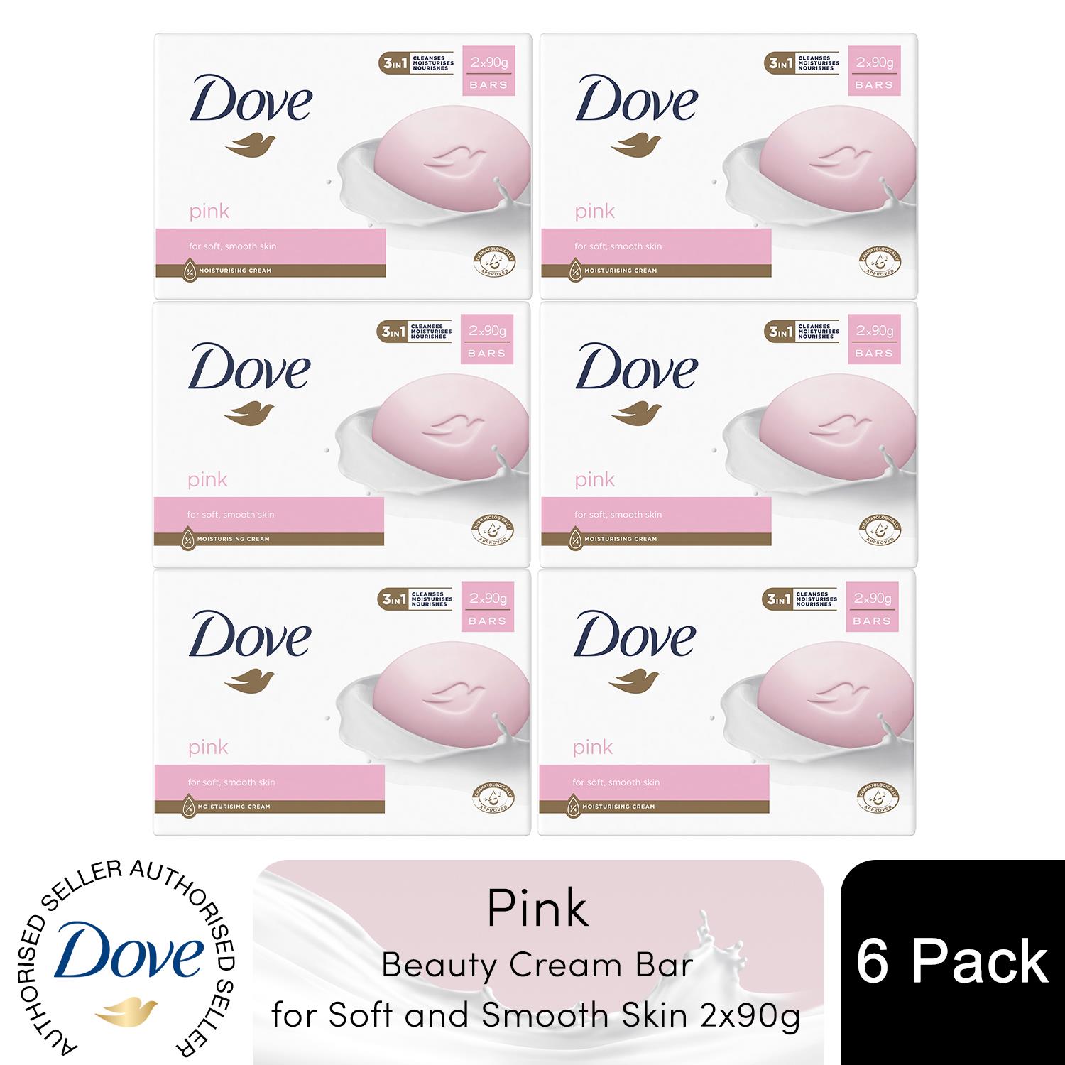 Dove Moisturising Beauty Cream Bar for Sensitive & Soft, Smooth Skin, 2x90g