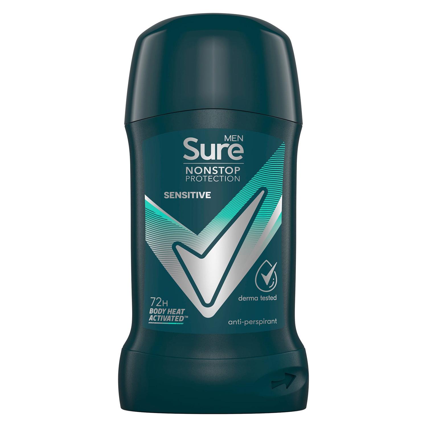 Sure Men AntiPerspirant Deodorant Stick Sensitive 72H Nonstop Protection, 50ml - Picture 22 of 98
