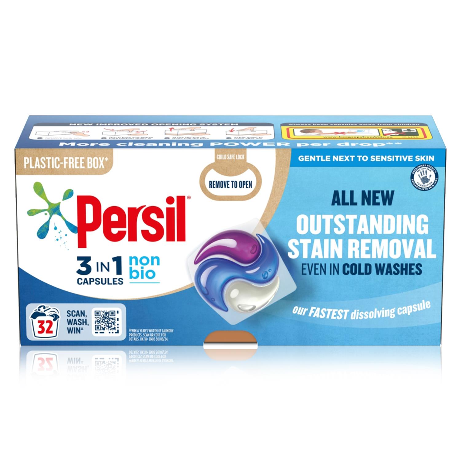 Persil 3-in-1 Washing Capsules, Colour Protect, Bio or Non-bio, 32 Washes - Picture 43 of 130