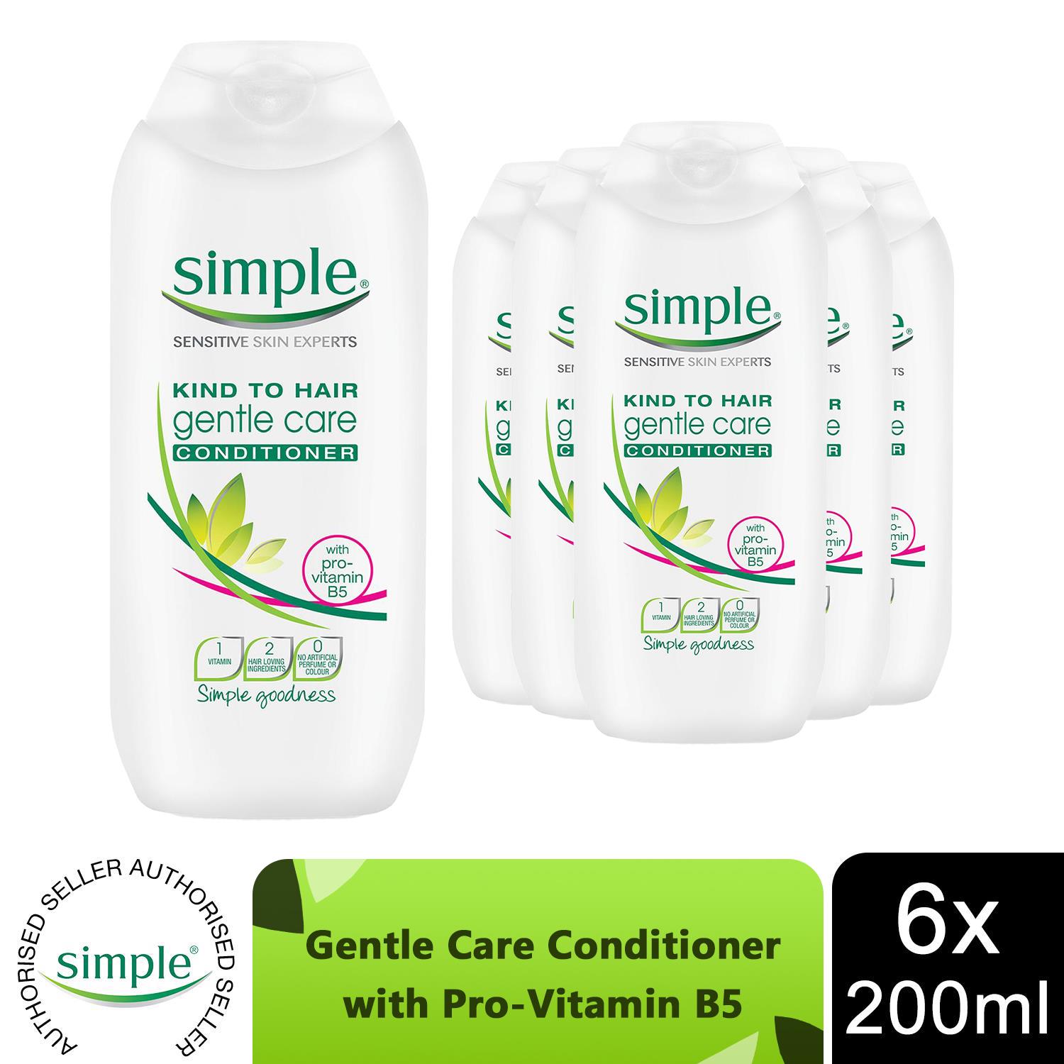 Simple Kind to Hair Gentle Care Shampoo or Conditioner, 3 or 6 Packs of 200ml - Picture 34 of 57