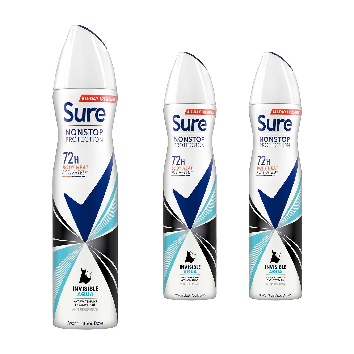Sure Women Anti-perspirant 72H Nonstop Protection Deodorant, 250ml 3 Pack - Picture 57 of 91