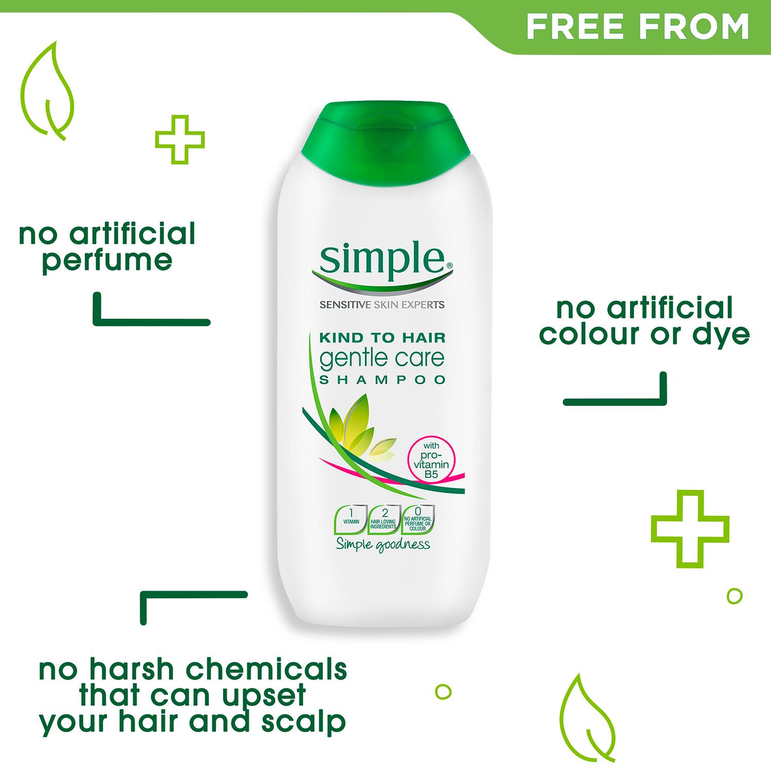 Simple Kind to Hair Gentle Care Shampoo or Conditioner, 3 or 6 Packs of 200ml - Picture 27 of 57
