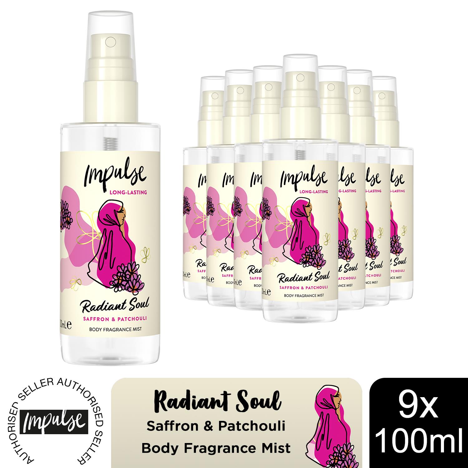 Impulse Body Mist with Long Lasting Fresh Fragrance Range for Women 9 Pack,100ml - Picture 37 of 61