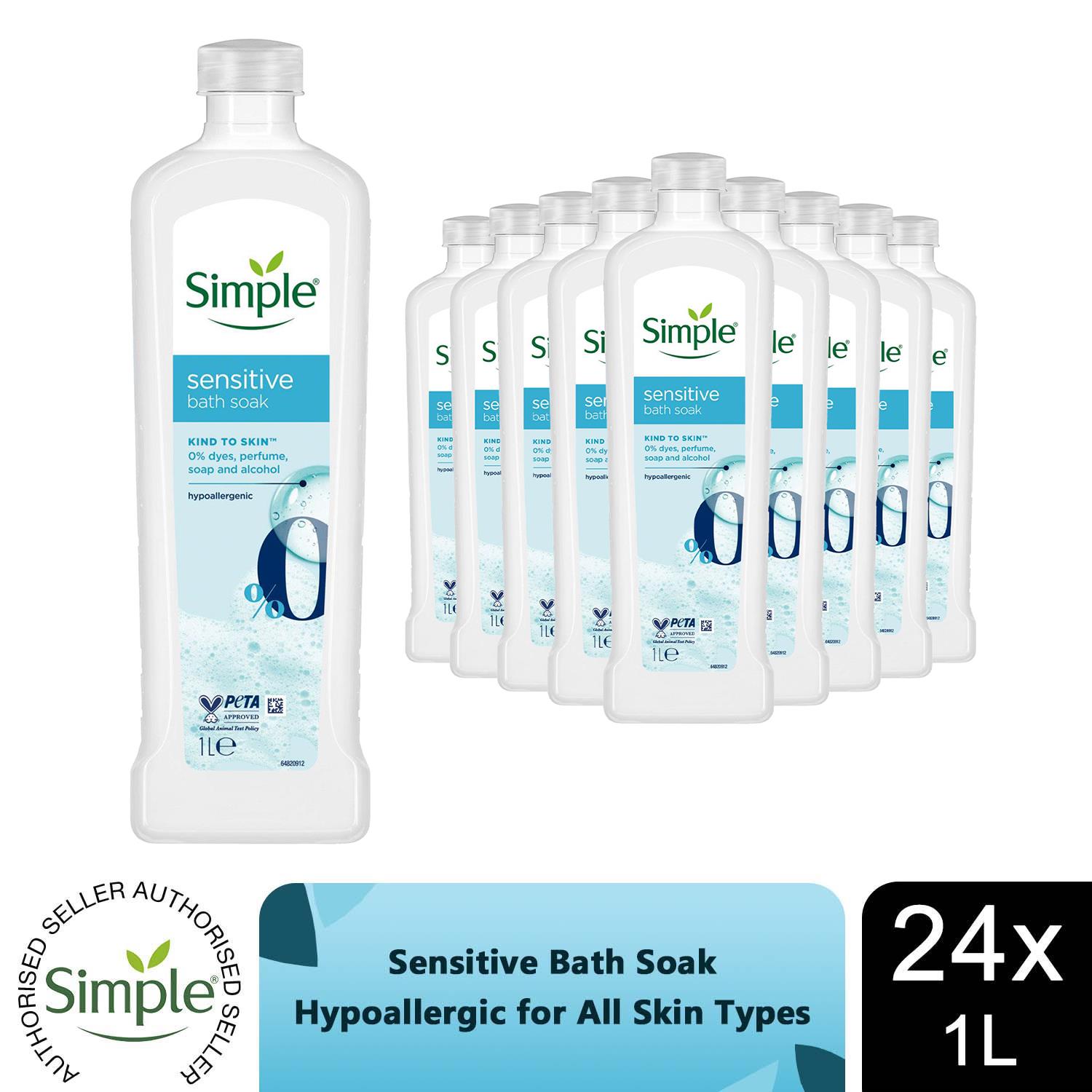 Simple Pink Women's 3X Kind To Skin Nourishing 'Bath Soak' W/ Chamomile Oil Sensitive Skin, 1L In - Image 13