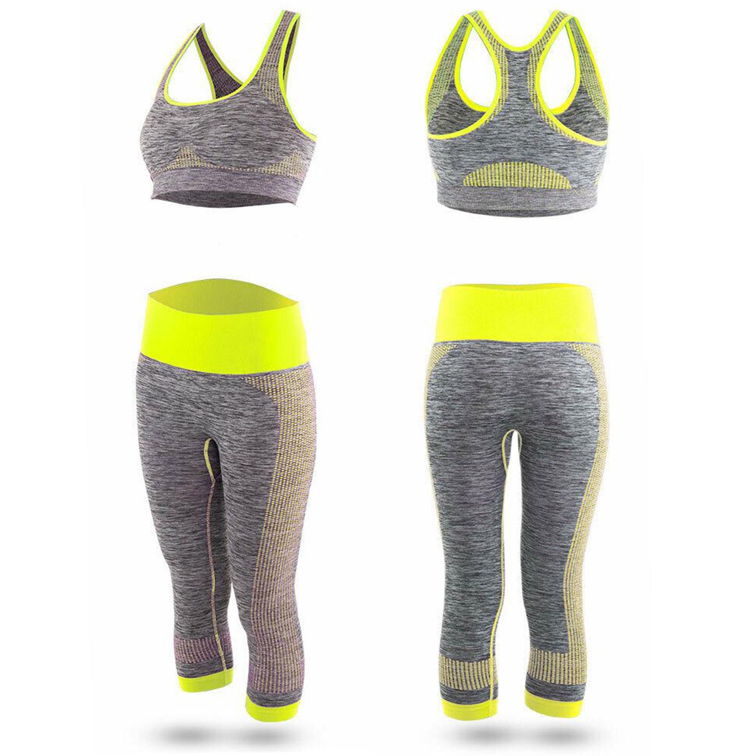 Aquarius Fitness Women Yoga Sportswear Set Green or Pink - Picture 15 of 32