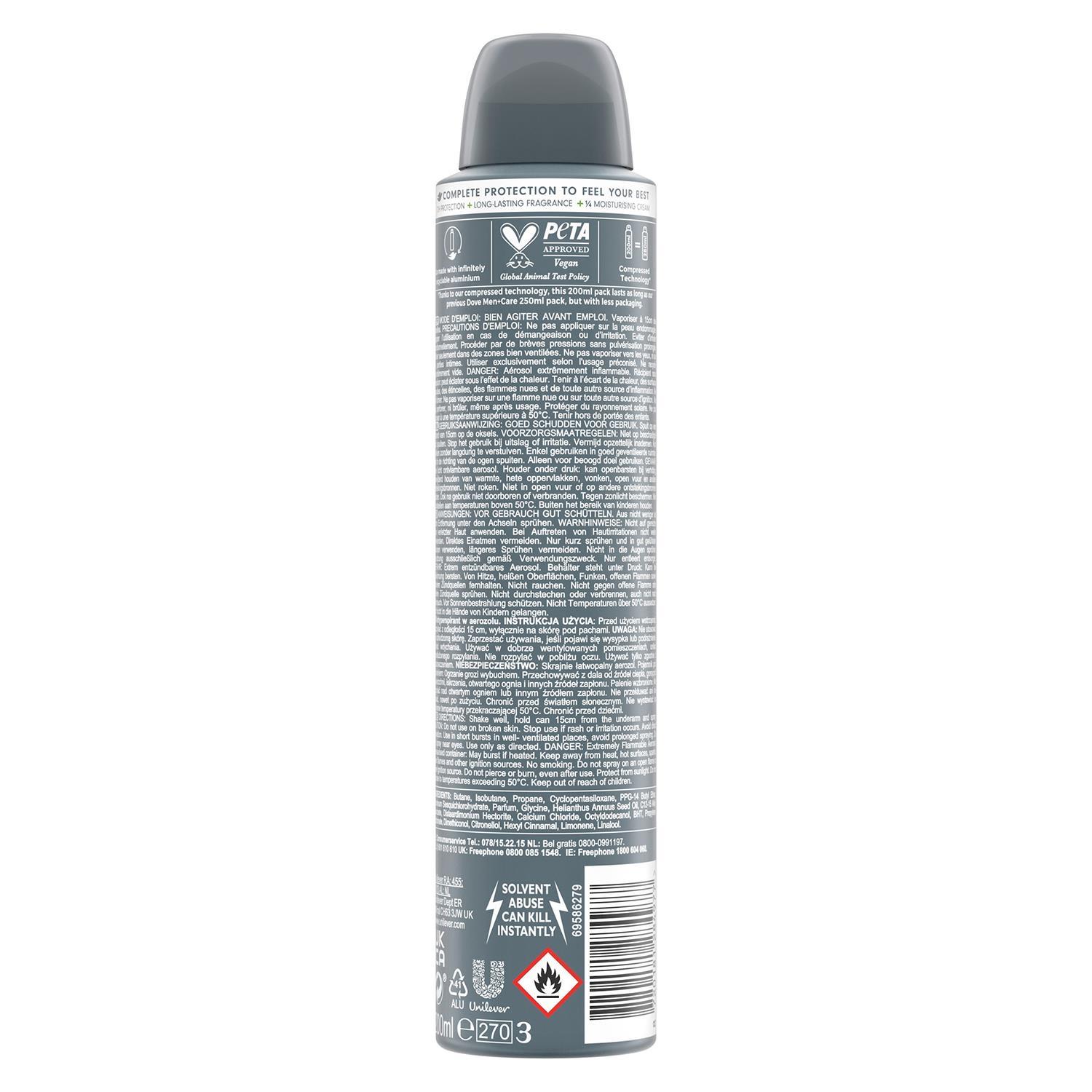 Dove Anti-Perspirant Men+Care Advanced 72H Protection Deodorant, 200ml - Picture 353 of 401