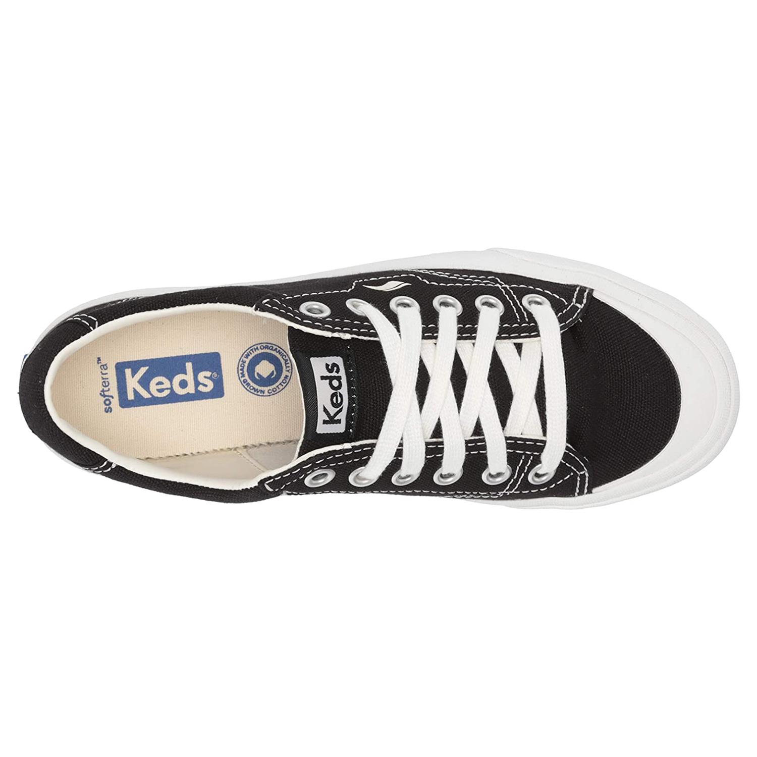 Keds Crew Kick 75 Núcleo Orgánico Lona Algodón Orgánico Negro WF64824, Talla Selecta - Imagen 19 de 20