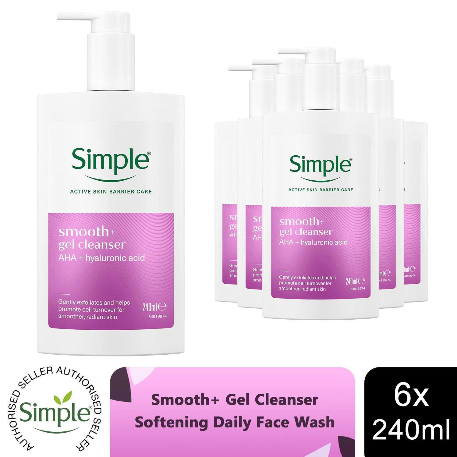 Simple Purify+ Gel Facial Cleanser 3 Pack (240Ml) Hydrating Skin Care Face Wash - Image 8