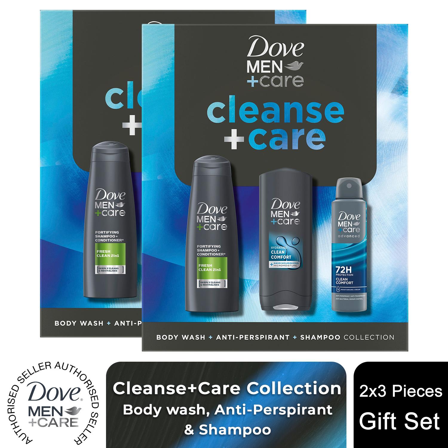Dove Men+Care Geschenkset Cleanse+Care Trio - Bodywash, Deo, Shampoo - Bild 17 von 43