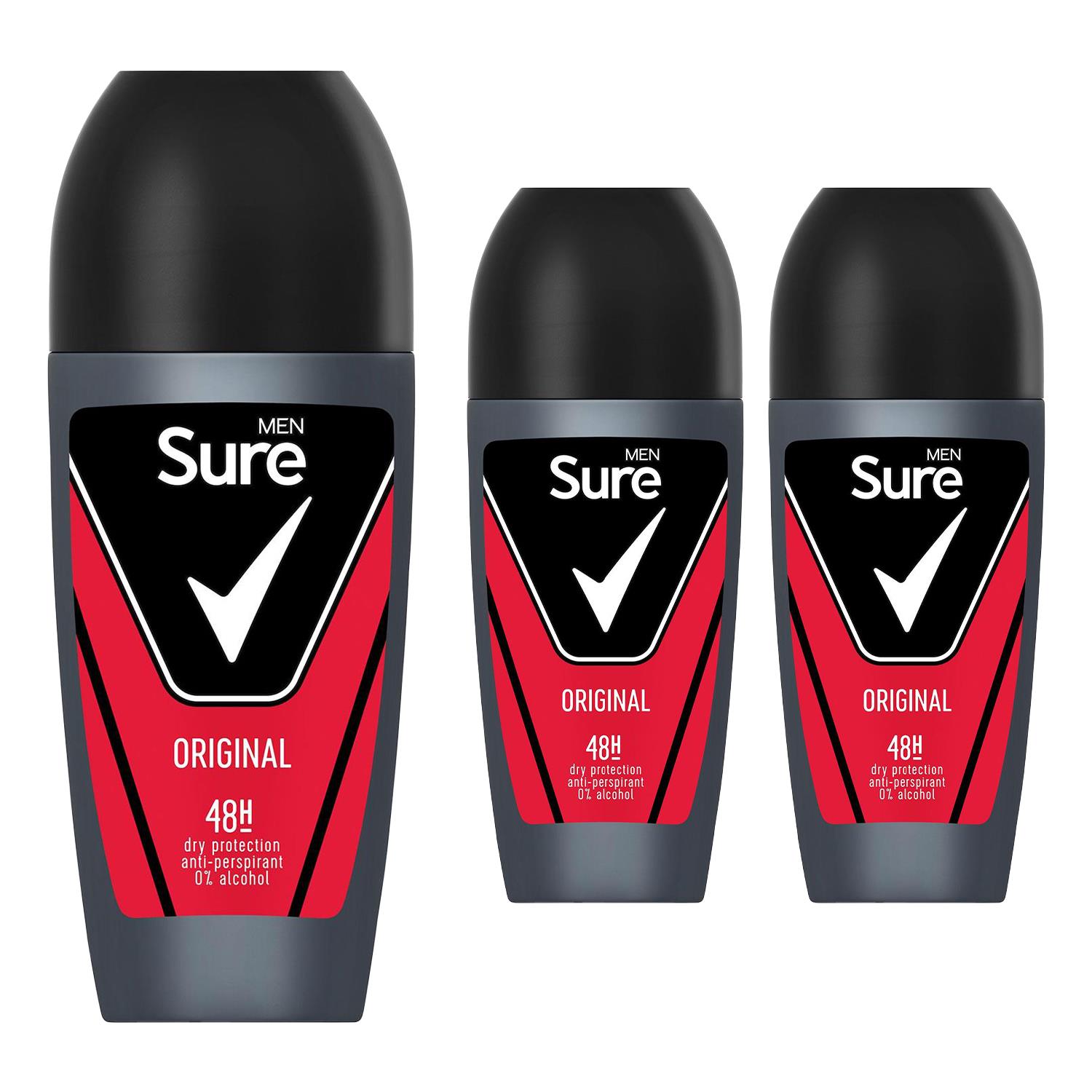 Sure Men Anti-Perspirant 48H Protection Roll On Deo Original or Sensitive, 50ml - Picture 29 of 118