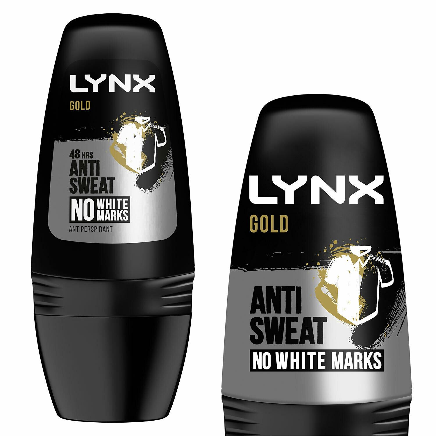 12 Pack Lynx 48Hour Dry AntiPerspirant Deodorant RollOn, Gold, 50ml
