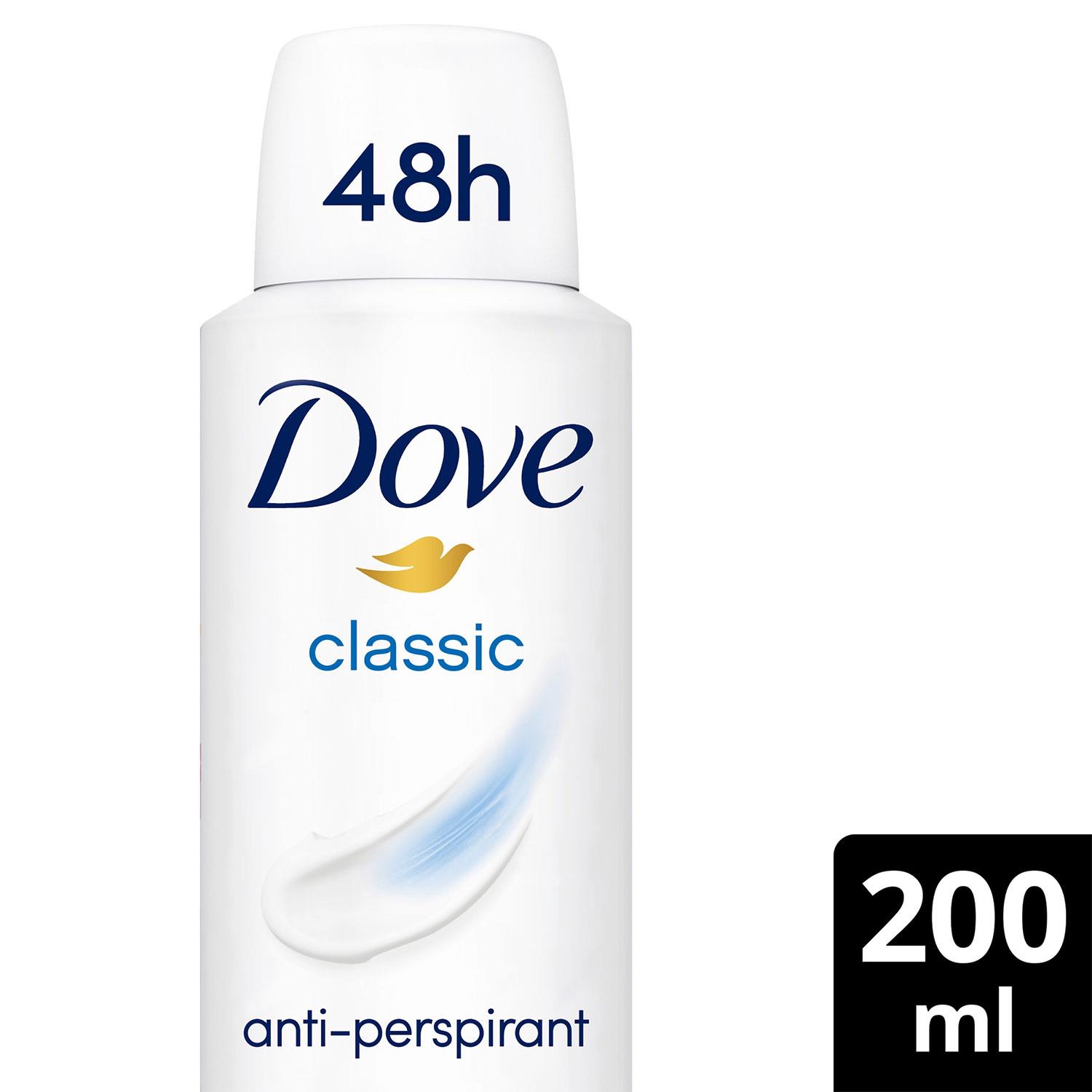Dove Anti-Perspirant with 48H Sweat Protection Deodorant Spray 200ml, 6 Pack - Picture 15 of 56