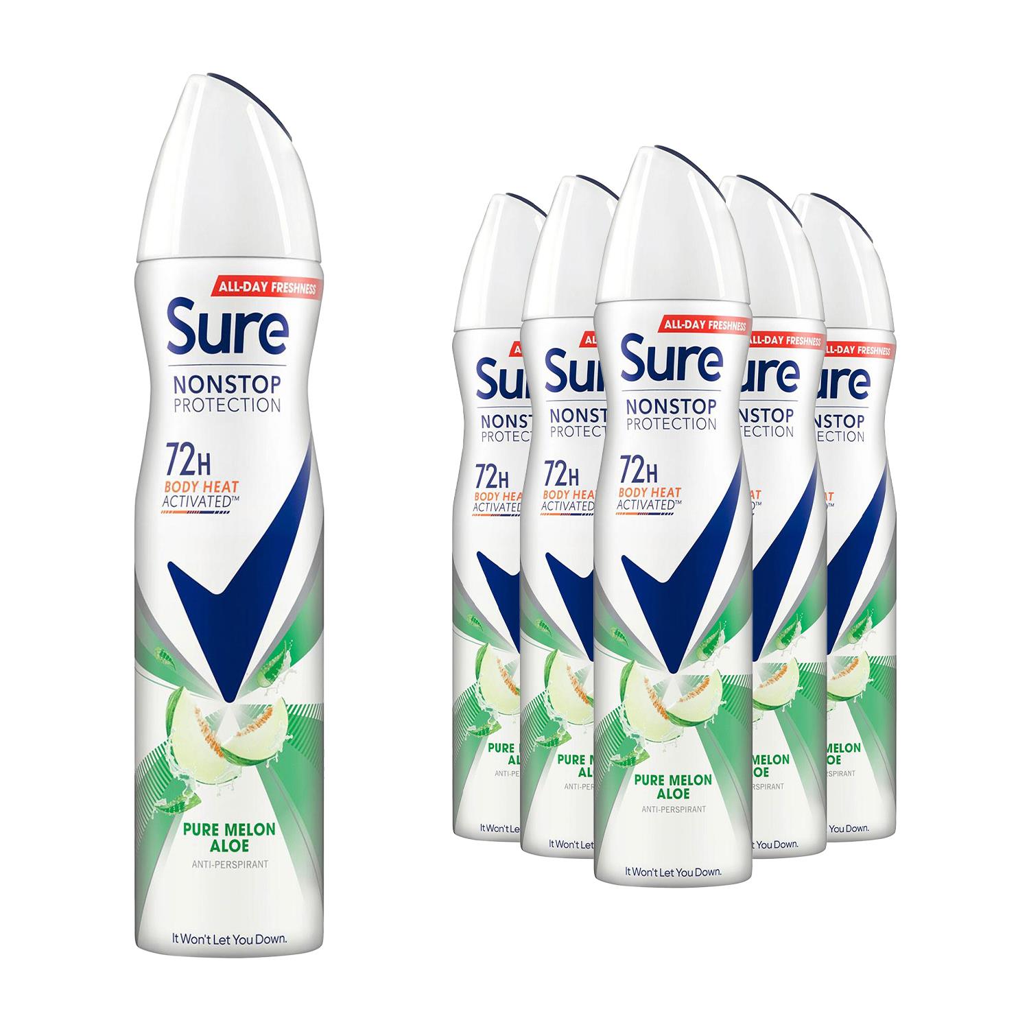 Sure Women Anti-perspirant 72H Nonstop Protection Deodorant, 250ml 6 Pack - Picture 74 of 90