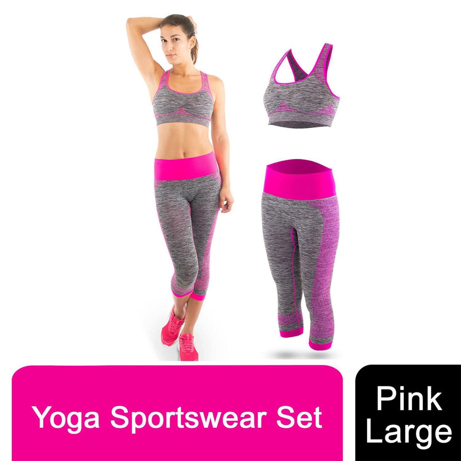 Aquarius Fitness Women Yoga Sportswear Set Green or Pink - Picture 23 of 32