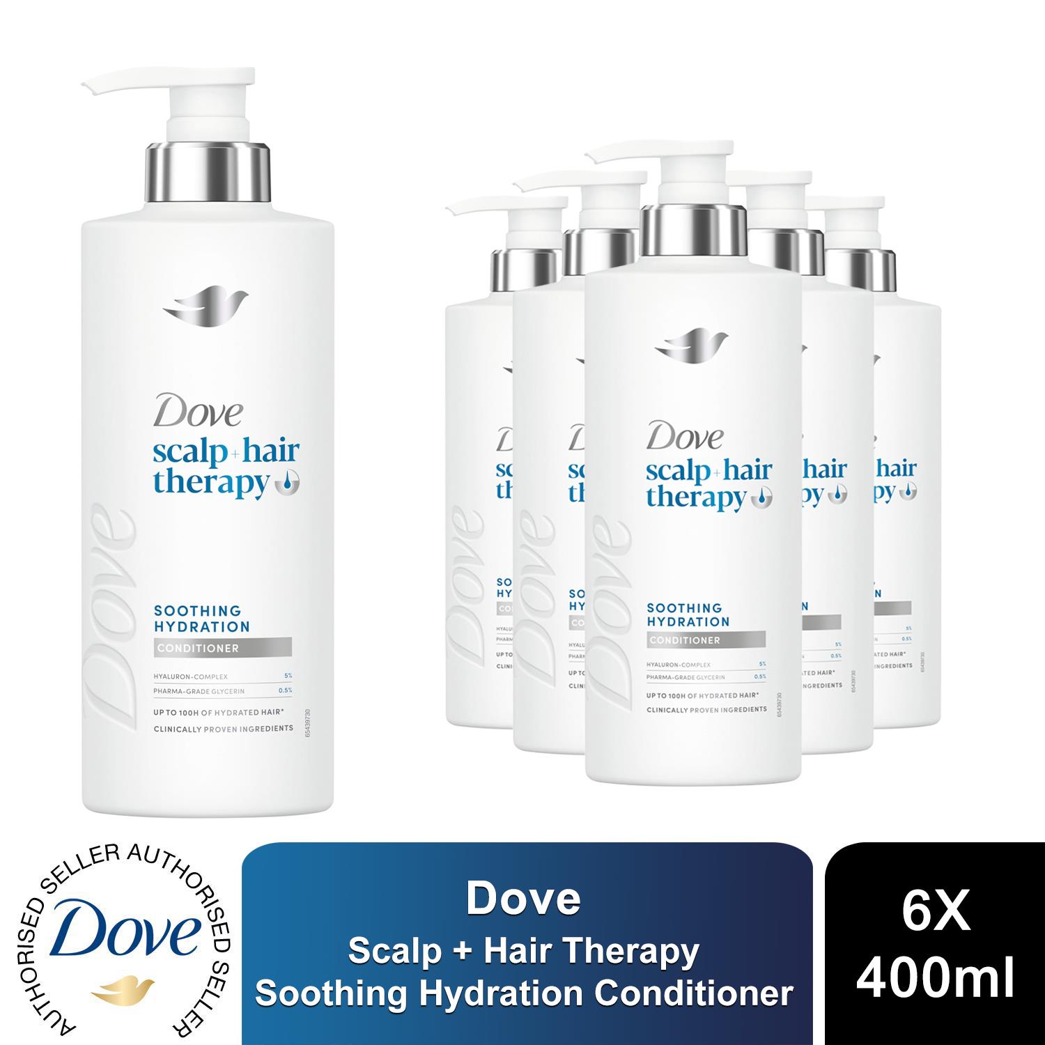 Dove Scalp+ Hair Therapy Soothing Hydration Shampoo or Conditioner 400ml, 6pk