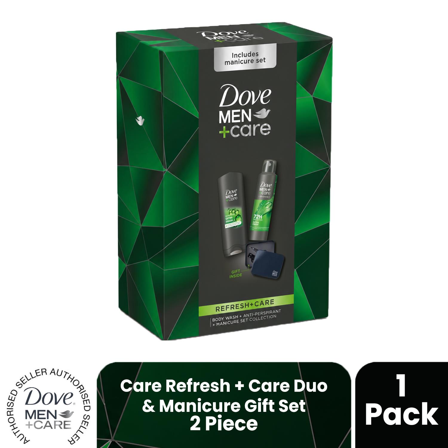 Dove Men's Green +Care Refresh+Care Duo & Manicure - Gift Set - 2 Piece Each In | : Size 1 Pack - Image 2