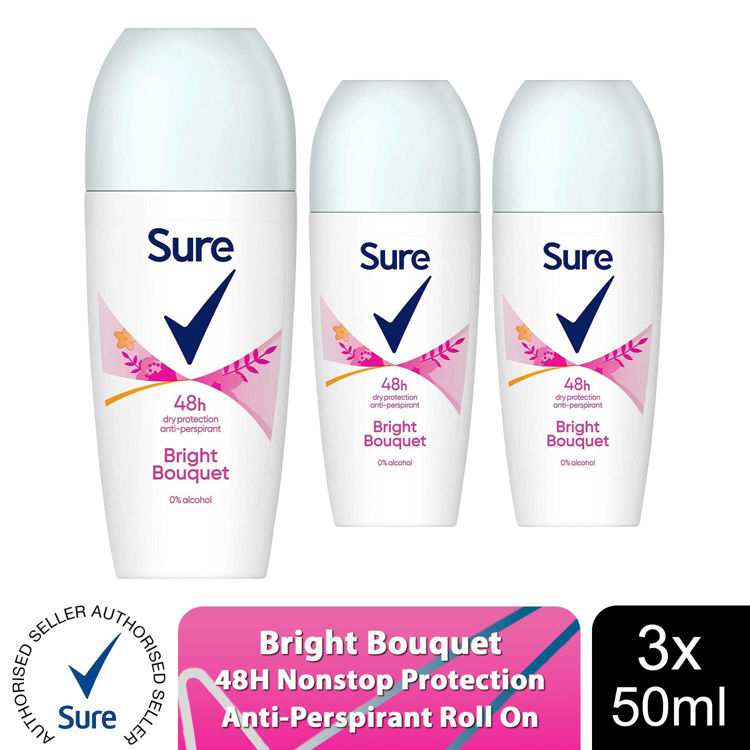Sure Women Roll On 48 Hours Protection Anti-Perspirant Deodorant 50ml, 3 Pack - Picture 11 of 34