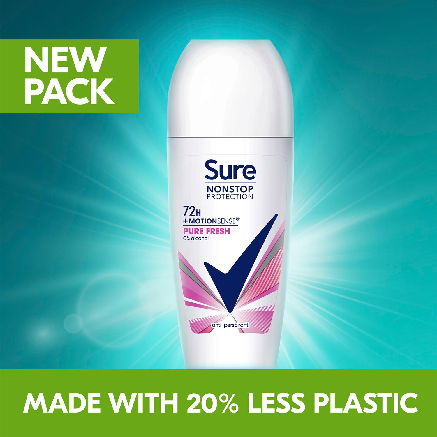 Sure Women Motion Sense AP Deodorant Roll-on 72H Nonstop, Protection 50ml, 3Pack - Picture 32 of 46