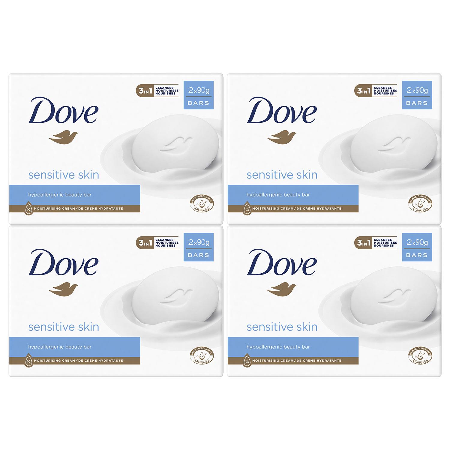 Barra Crema de Belleza Hidratante Dove para Piel Sensible y Suave, Suave, 2x90g - Imagen 39 de 81