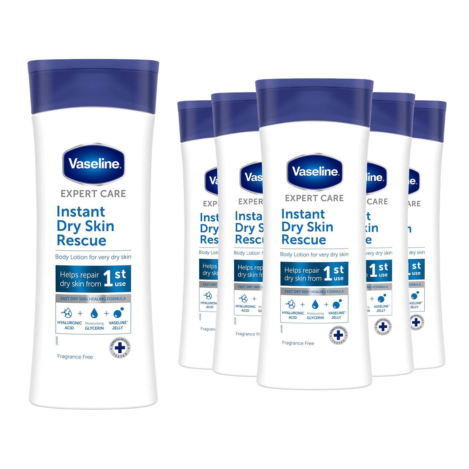 6x400ml Vaseline ExpertCare Instant DrySkin Rescue or Elasticity Restore Lotion - Picture 12 of 19