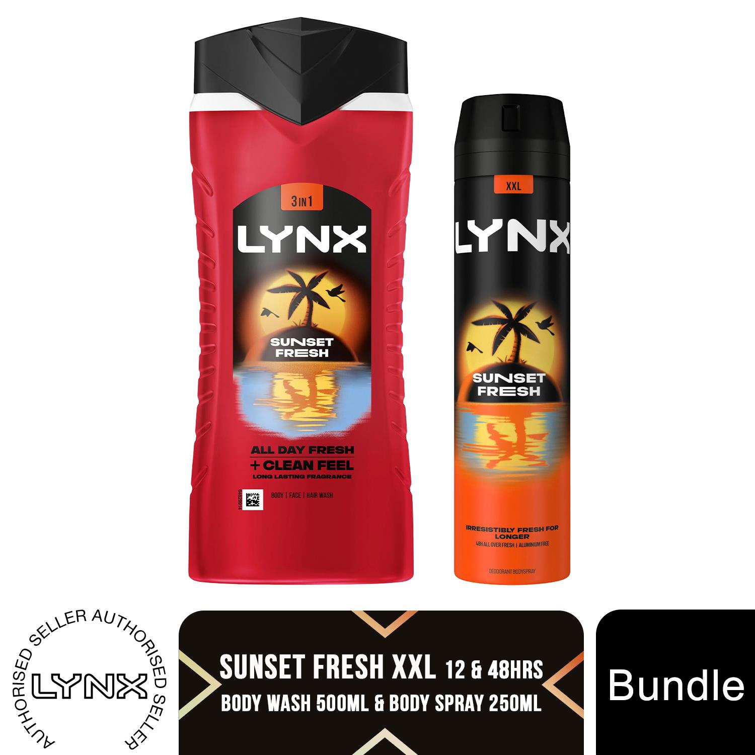 Lynx 12H Refreshing Fragrance Shower Gel 500ml & 48H Fresh Body Spray 250ml - Picture 61 of 62