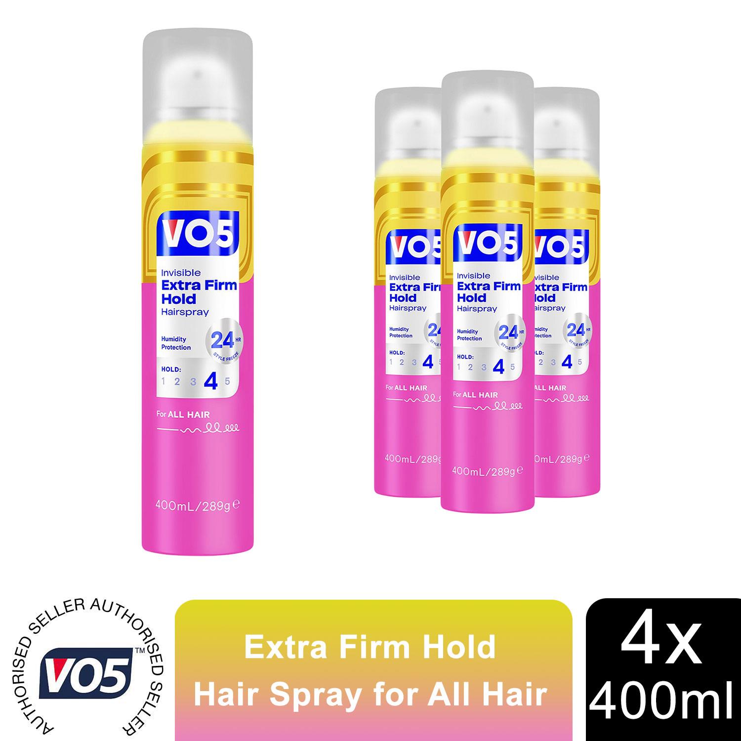 VO5 Invisible Firm Hold Hair Spray with 24 Hours Humidity Protection, 400ml