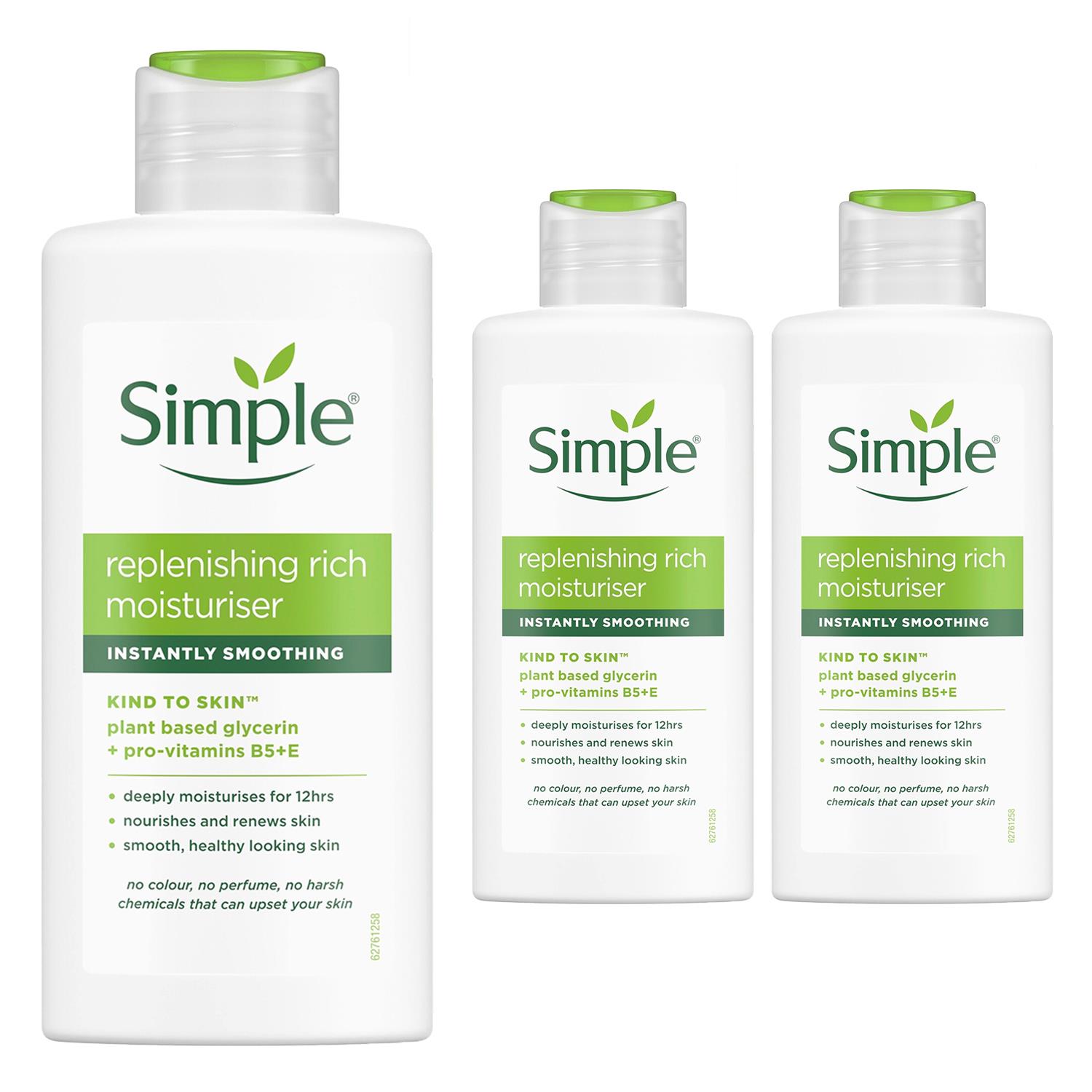3xor6x 125ml Simple KindtoSkin 12H Moisturisation Replenishing Rich Moisturiser - Picture 20 of 30