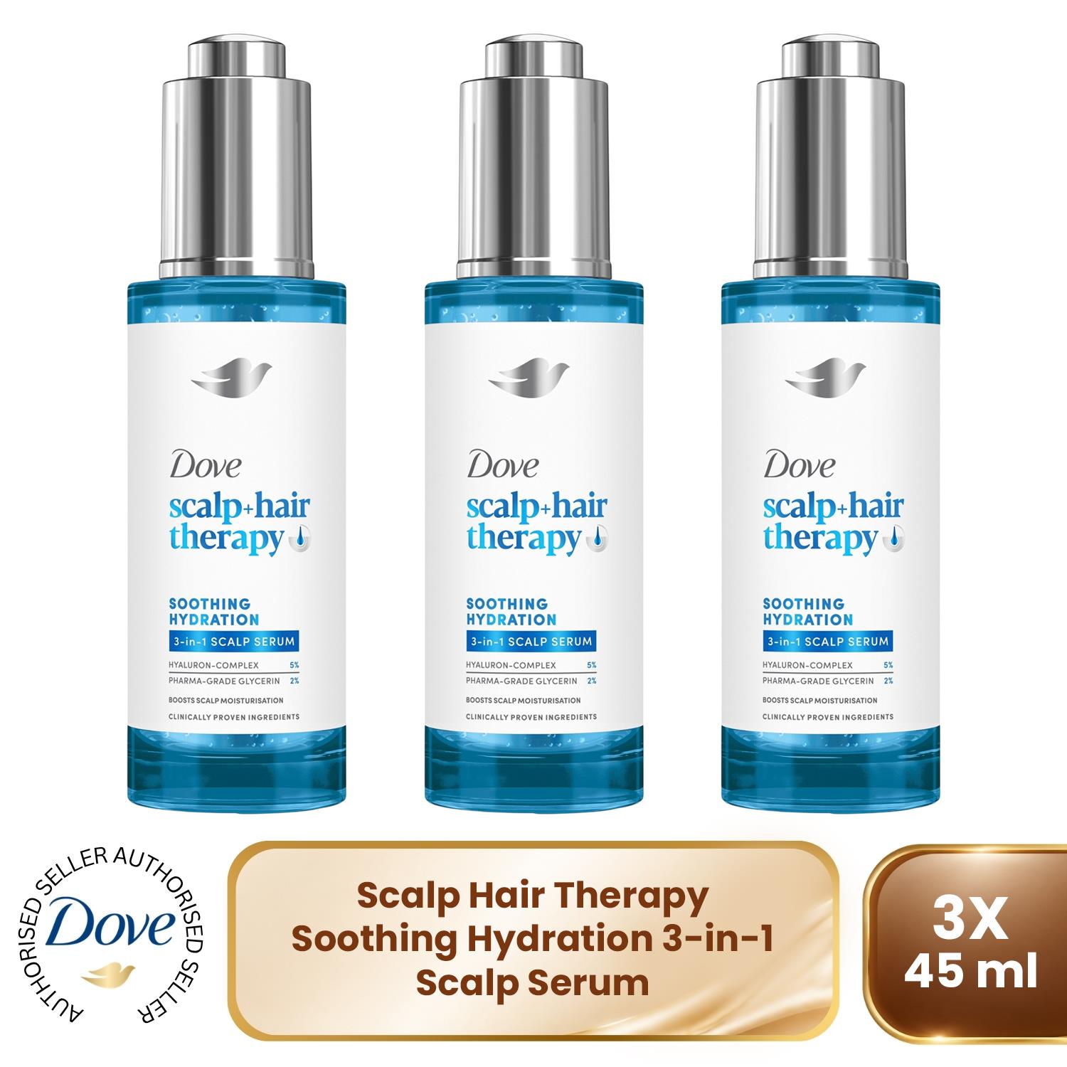 Dove Scalp + Hair Therapy Soothing Hydration 3-in-1 Scalp Serum hair treatment to boost scalp moisturisation 45 ml - Image 5