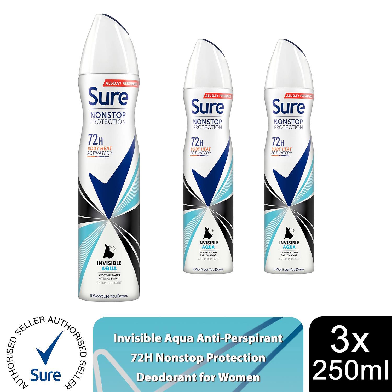Sure Women Anti-perspirant 72H Nonstop Protection Deodorant, 250ml 3 Pack - Picture 48 of 91