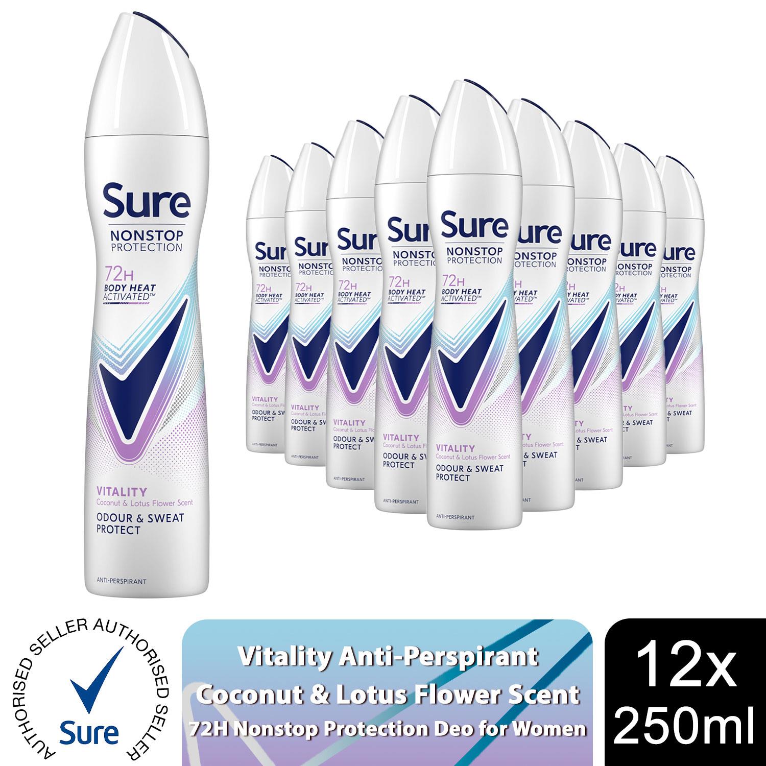 Sure Women Anti-perspirant 72H Nonstop Protection Multi-Fragrance Deo, 250ml - Picture 244 of 247
