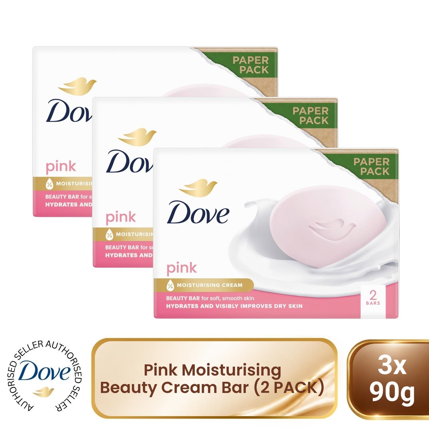 Dove Pink Beauty Moisturising Cream Bar Soap 90g x 2 = Soft Smooth Skin. - Image 4