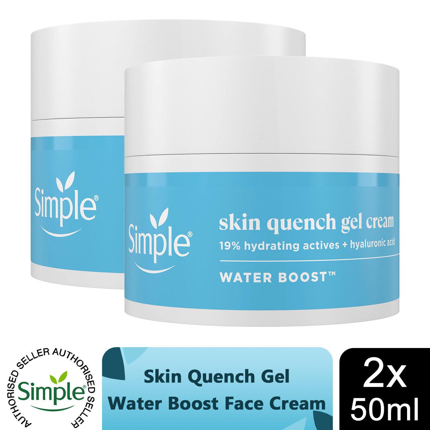 Simple WaterBoost Gel Wash150ml, Gel Cream50ml, or Night Cream50ml with Minerals - Picture 34 of 52