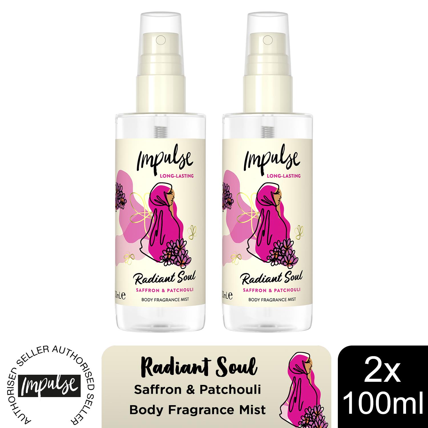 Impulse Body Mist with Long Lasting Fresh Fragrance Range for Women 2 Pack,100ml - Picture 37 of 61
