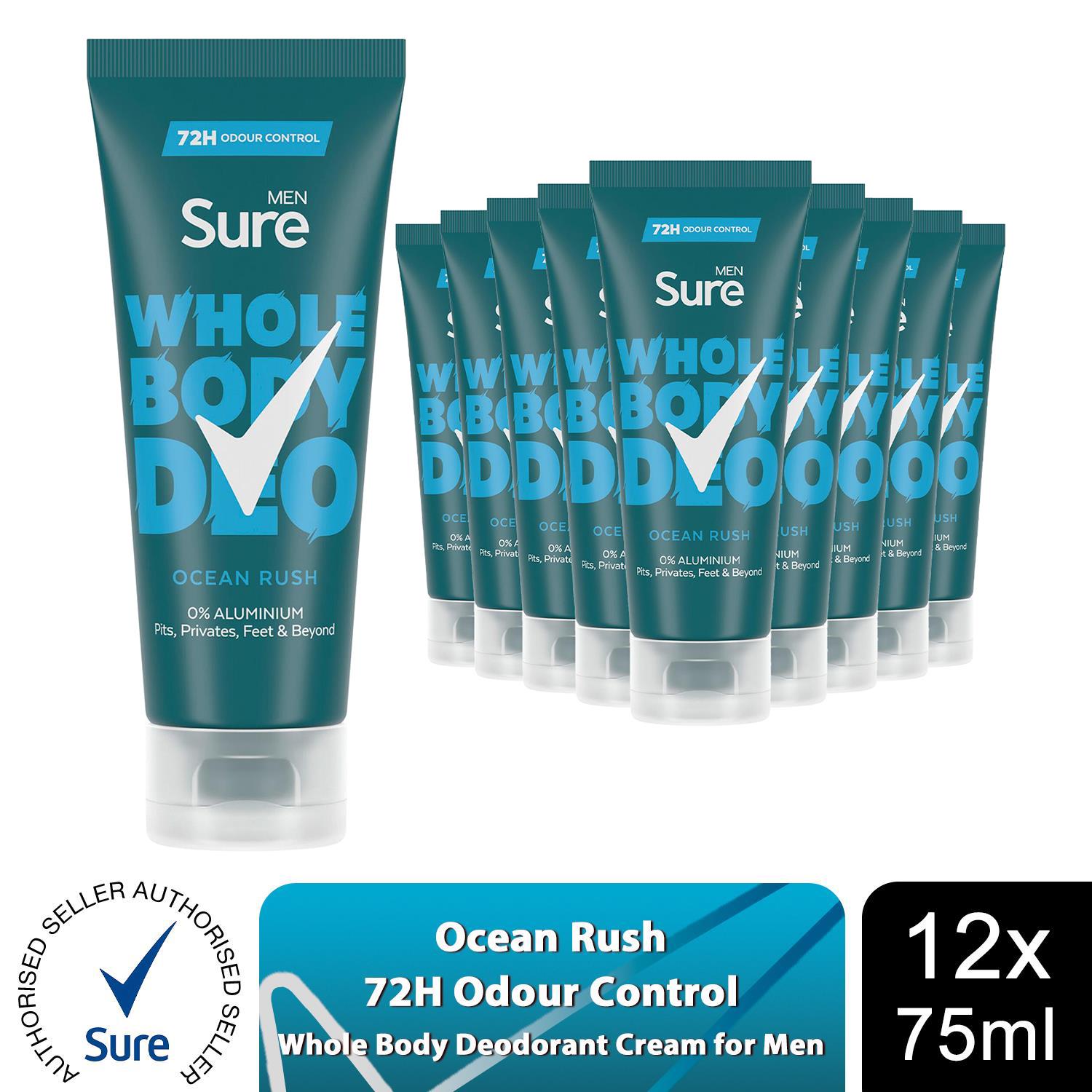 Sure Men Whole Body Deodorant Cream Ocean Rush & Active Fresh, 75ml - Picture 42 of 64
