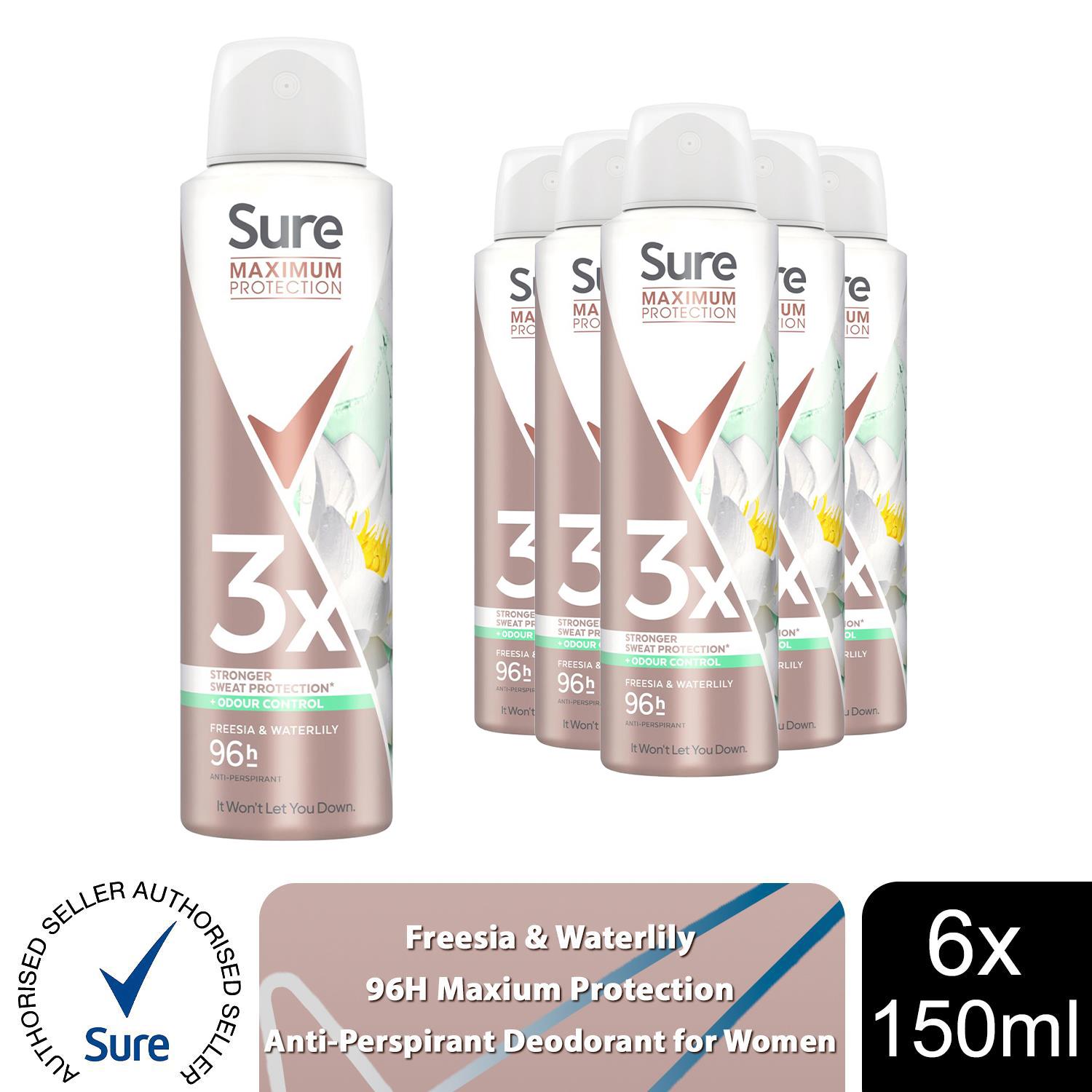 Sure Women Anti-Perspirant 96H Maximum Protection Deo 150ml, Select Scent & Pack - Picture 51 of 200