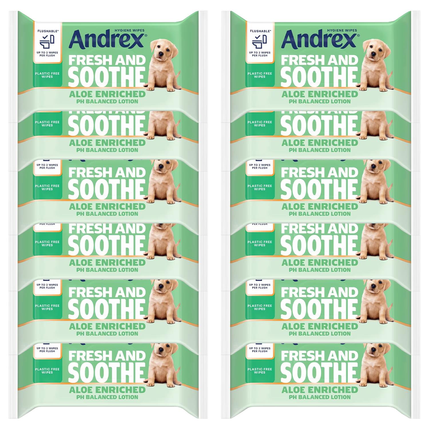 Andrex Washlets x12 Gentle Clean, Skin Kind or Classic Clean Toilet Tissue Wipes