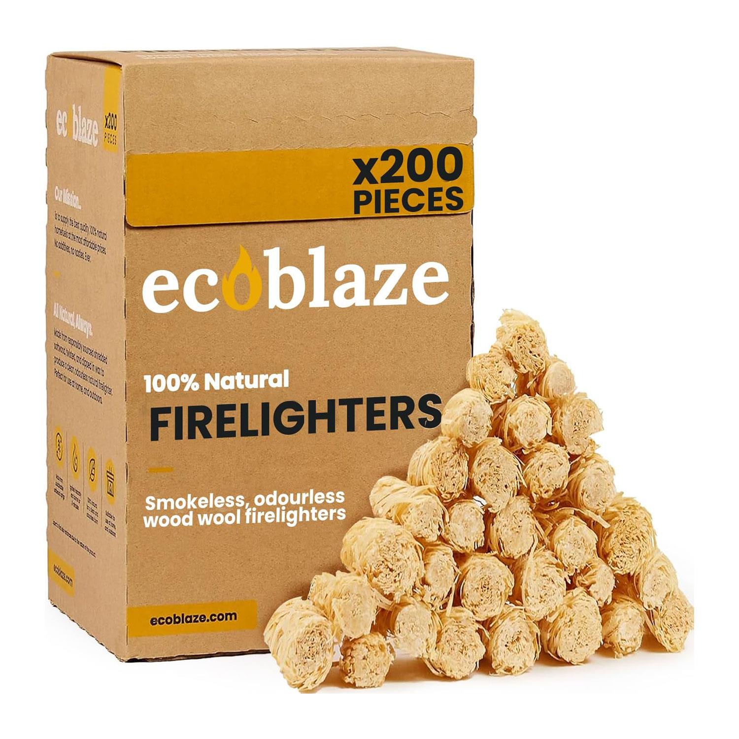 Encendedores naturales Ecoblaze lana de madera para horno de pizza, fogatas y chimeneas - Imagen 25 de 39