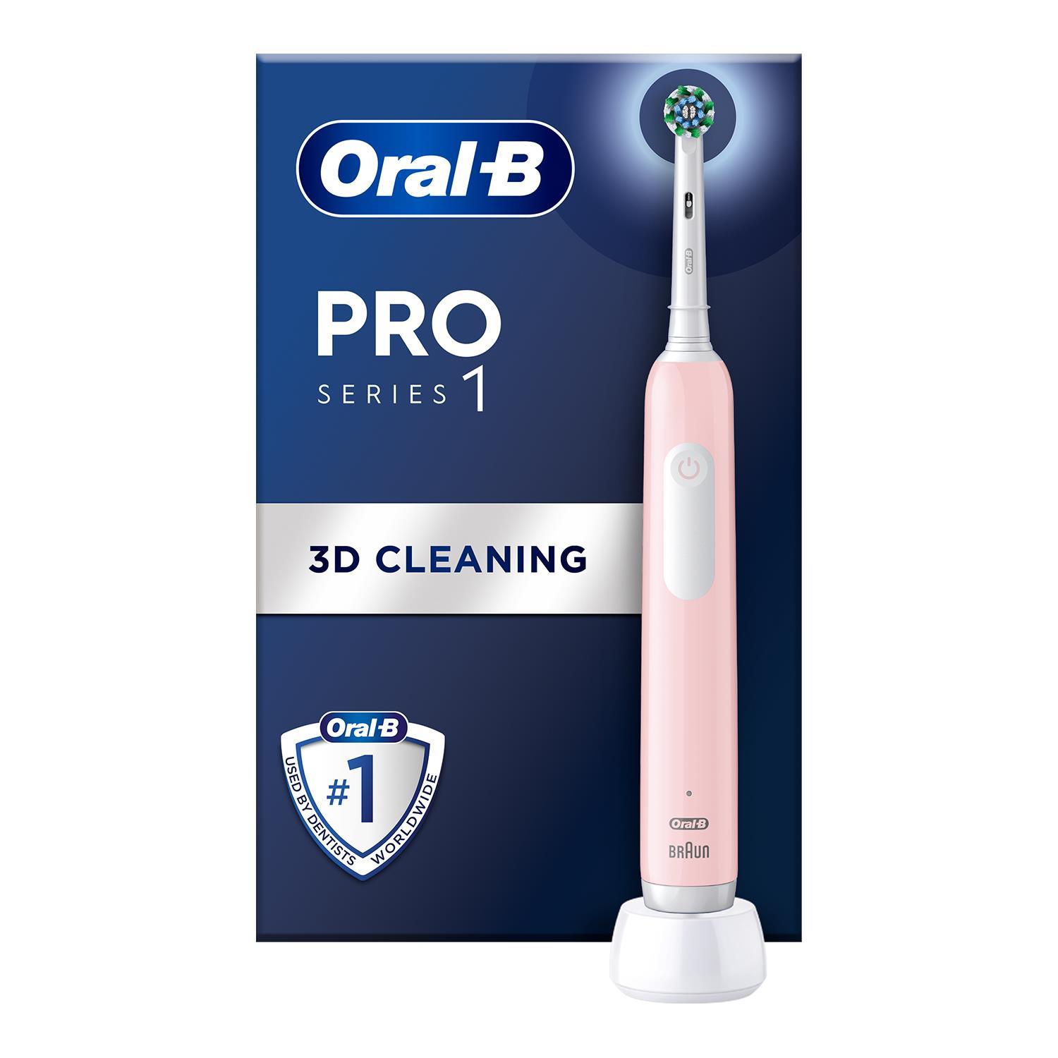 Oral-B Pro 1 Cross-Action Elektrische Zahnbürste Pink 3 Modi mit 8x Nachfüllköpfen - Bild 29 von 65