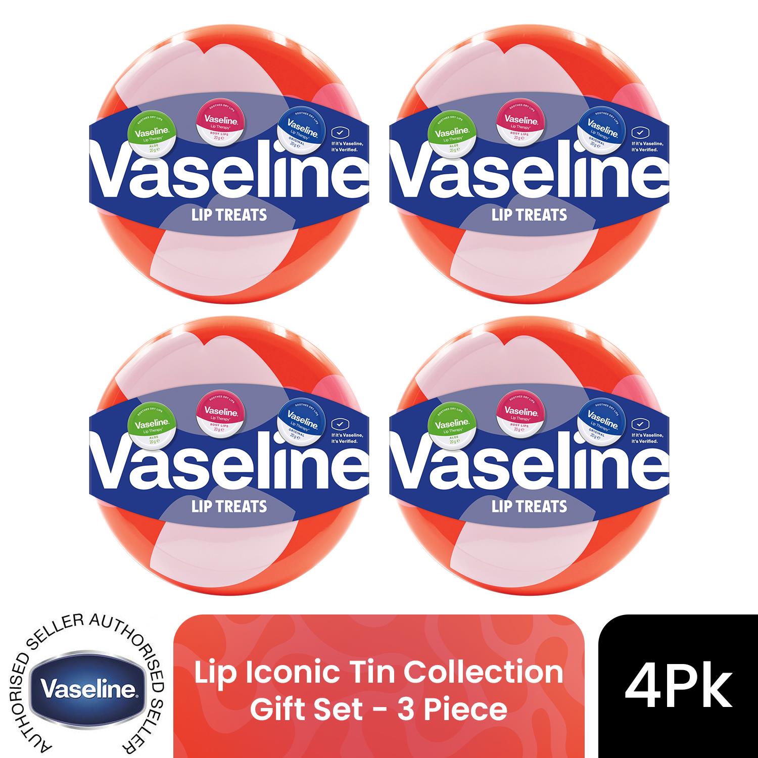 Vaseline Women's Multicolor Lip Iconic Tin Collection - Gift Set - 3 X 20G | Size: 1 Pack - Image 2