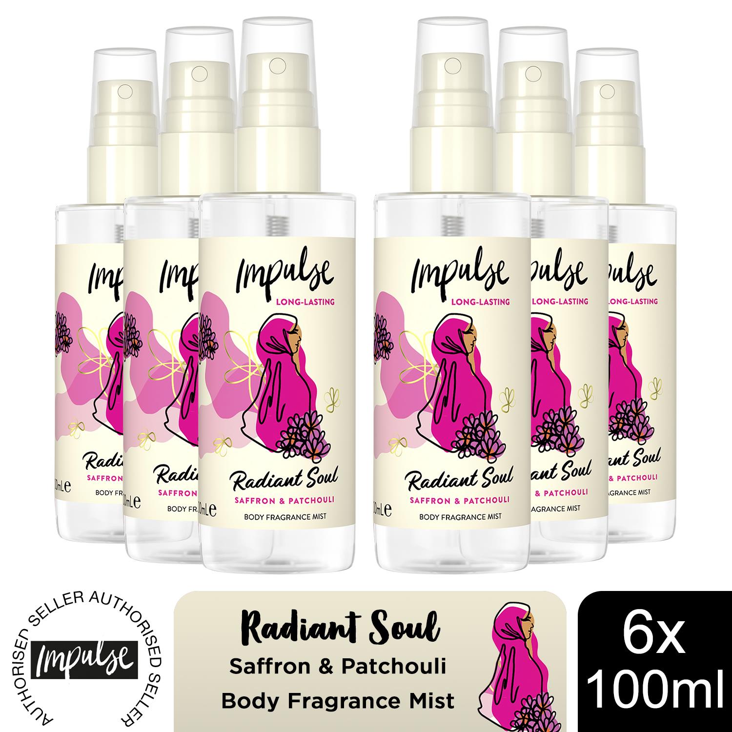 Impulse Body Mist with Long Lasting Fresh Fragrance Range for Women 6 Pack,100ml - Picture 37 of 61