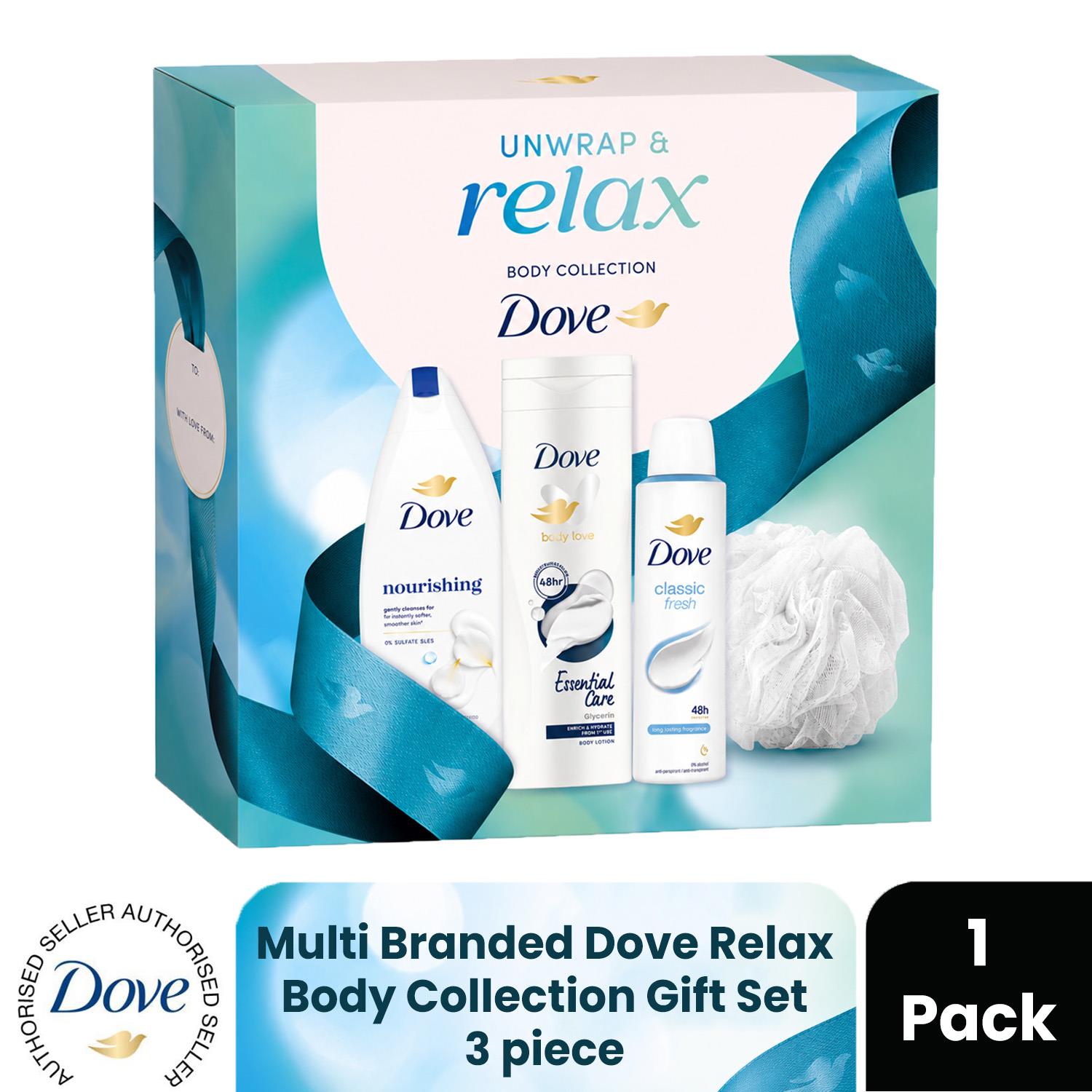Dove Women's White Relax Body Collection - Gift Set - 3 Piece Each In | : Size 1 Pack - Image 2