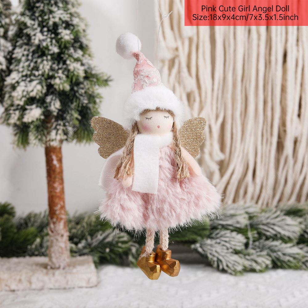 Merry Christmas 2024 Purple Angel Girl Doll Tree Pendant Decoration Noel Natal - Picture 22 of 48