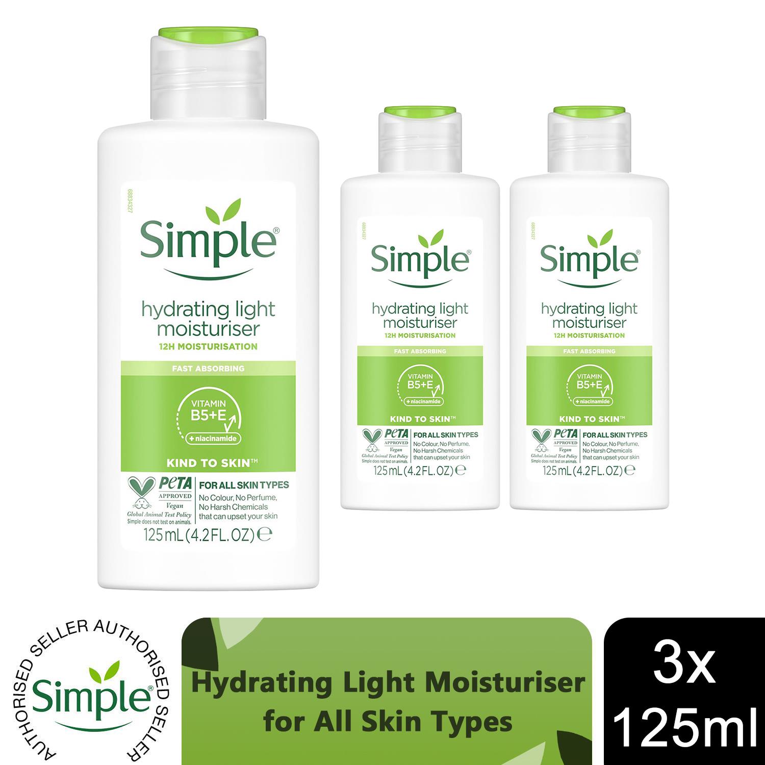 3pk or 6pk Simple Light Moisturiser for Sensitive Skin - Picture 11 of 32
