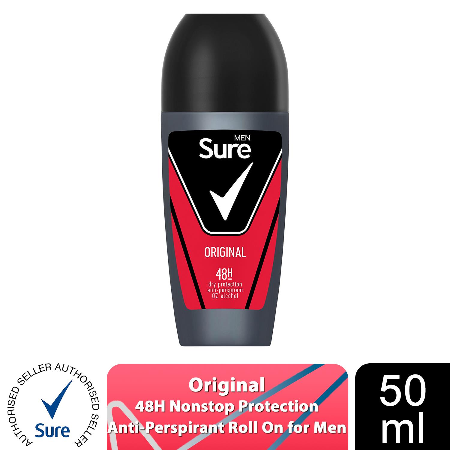 Sure Men Anti-Perspirant 48H Protection Roll On Deo Original or Sensitive, 50ml - Picture 9 of 118