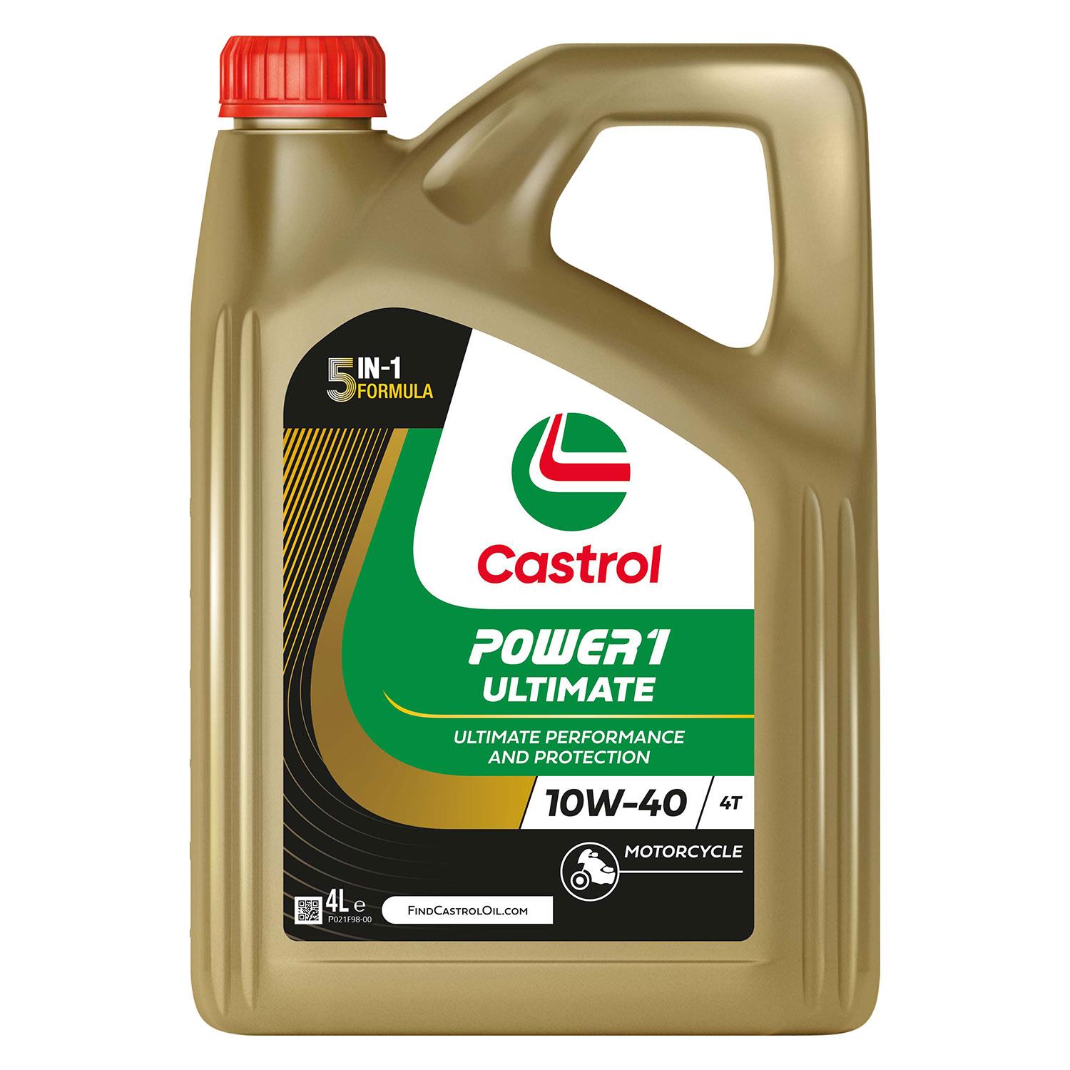 Castrol POWER 1 Ultimate 4T 10W-40 Motorcycle 4 Stroke Engine Oil, 1, 4, 5 or 8L - Picture 27 of 28